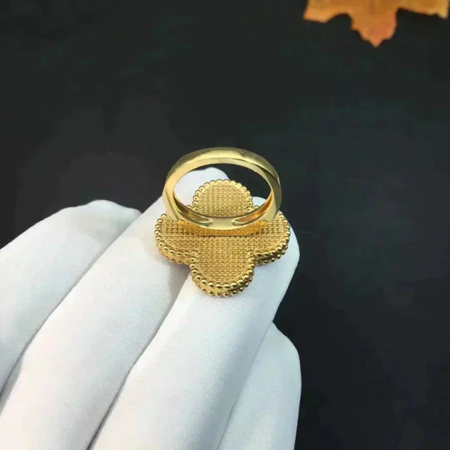 [：Polaidi Jewelry]CLOVER MALACHITE RING