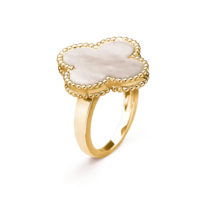 [Polaidi Jewelry]CLOVER WHITE MOP RING