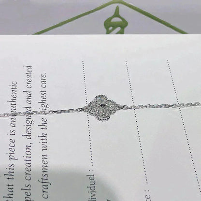 [：Polaidi Jewelry]CLOVER  SINGLE FLOWER BRACELET SILVER