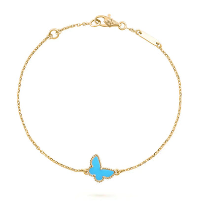 [：Polaidi Jewelry]バタフライ ターコイズ バタフライブレスレット