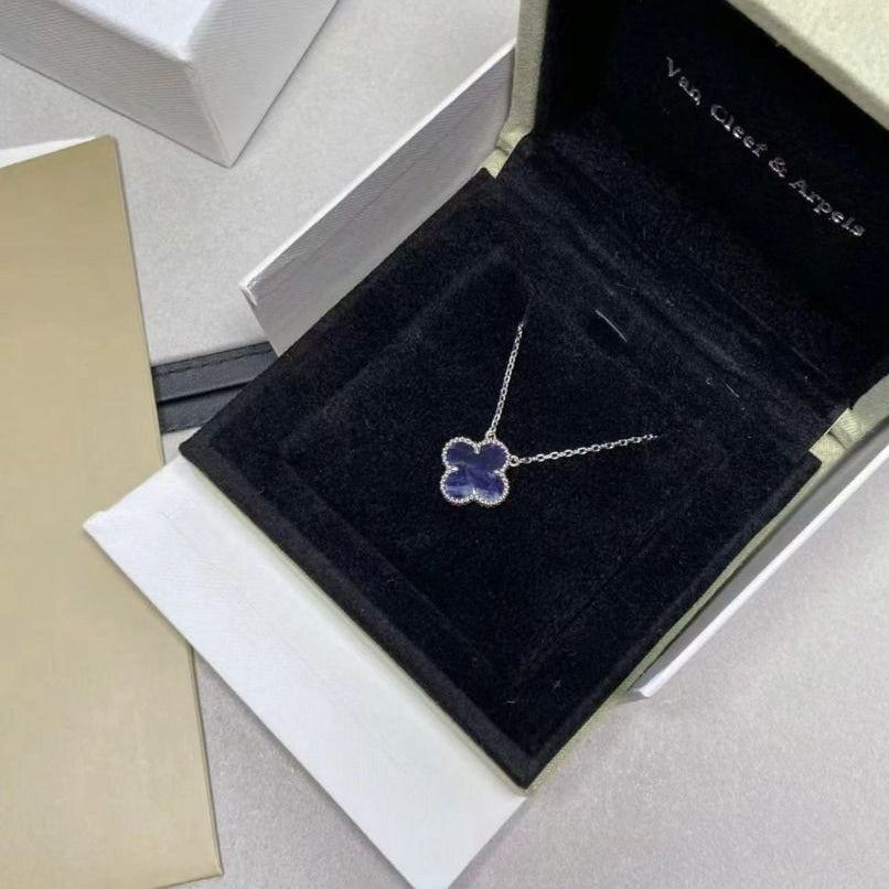 [：Polaidi Jewelry]CLOVER 15MM PIETERSITE NECKLACE SILVER