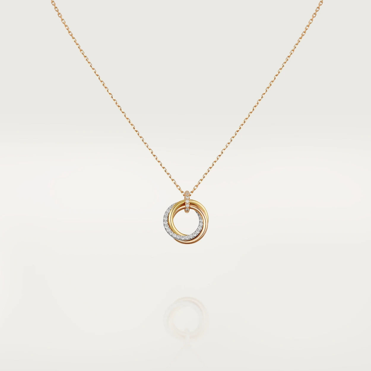 [：Polaidi Jewelry]トリニティネックレス シルバー ゴールド ピンクゴールド ダイヤモンド
