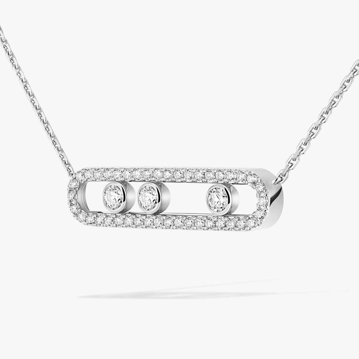 [Polaidi Jewelry] Move Pave_ Rose Gold Diamond Necklace