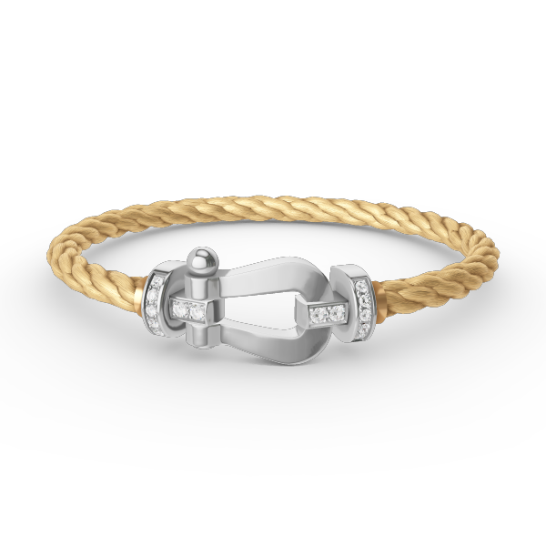 [：Polaidi Jewelry]FORCE LARGE HORSESHOE HALF DIAMOND BRACELET SILVER
