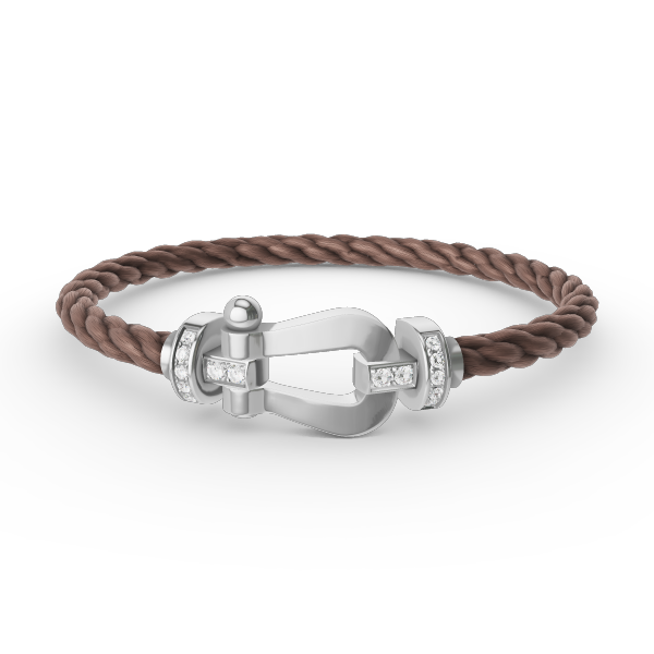 [：Polaidi Jewelry]FORCE LARGE HORSESHOE HALF DIAMOND BRACELET SILVER