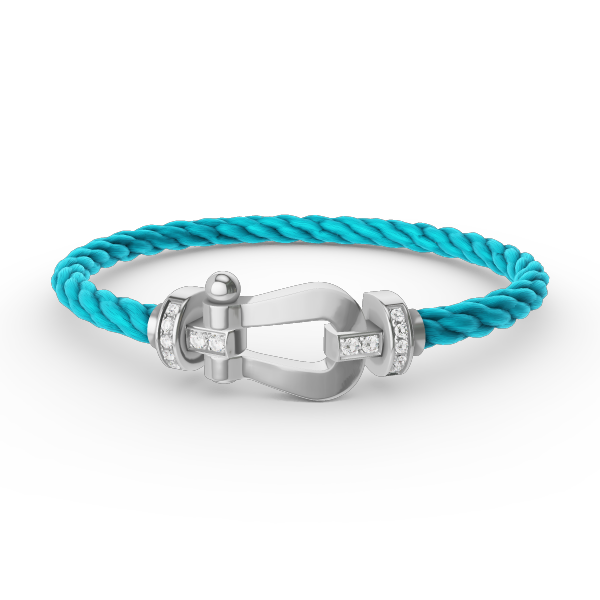 [Polaidi Jewelry]FORCE LARGE HORSESHOE HALF DIAMOND BRACELET SILVER