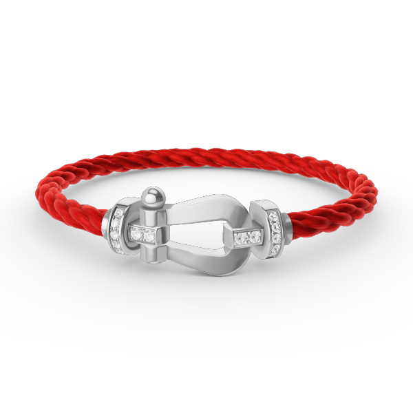 [：Polaidi Jewelry]FORCE LARGE HORSESHOE HALF DIAMOND BRACELET SILVER