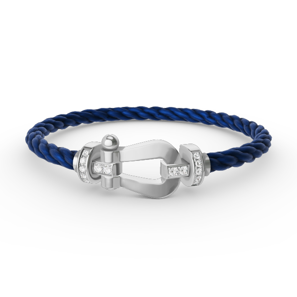 [：Polaidi Jewelry]FORCE LARGE HORSESHOE HALF DIAMOND BRACELET SILVER