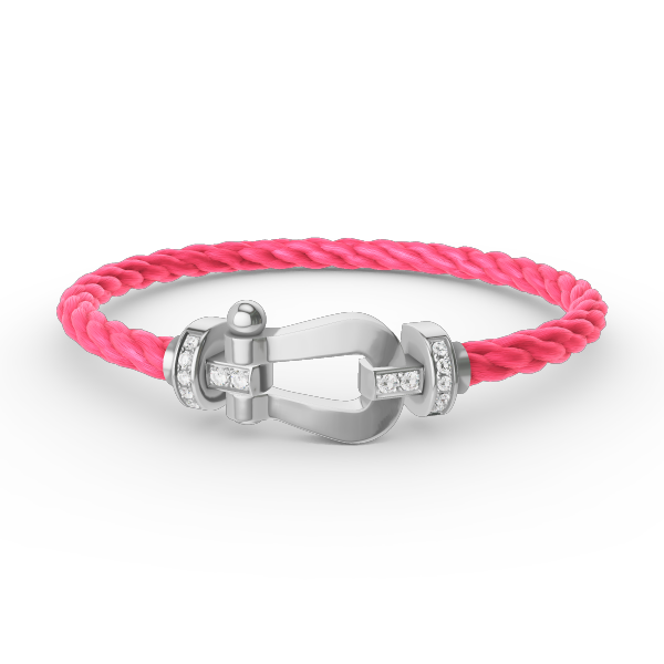 [：Polaidi Jewelry]FORCE LARGE HORSESHOE HALF DIAMOND BRACELET SILVER