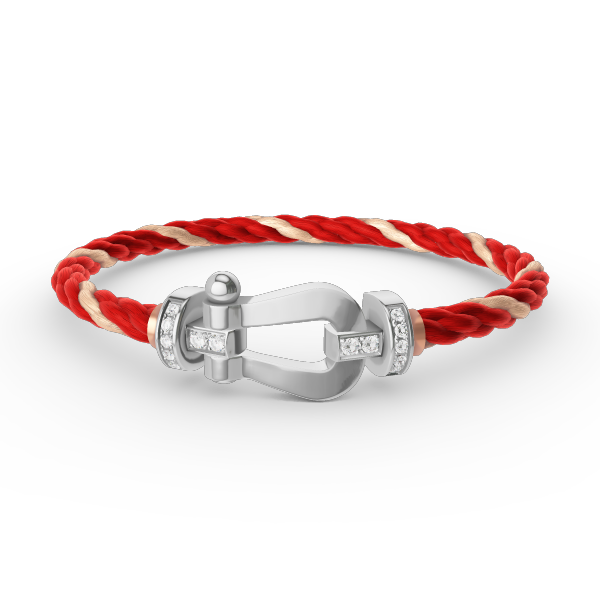 [Polaidi Jewelry]FORCE LARGE HORSESHOE HALF DIAMOND BRACELET SILVER