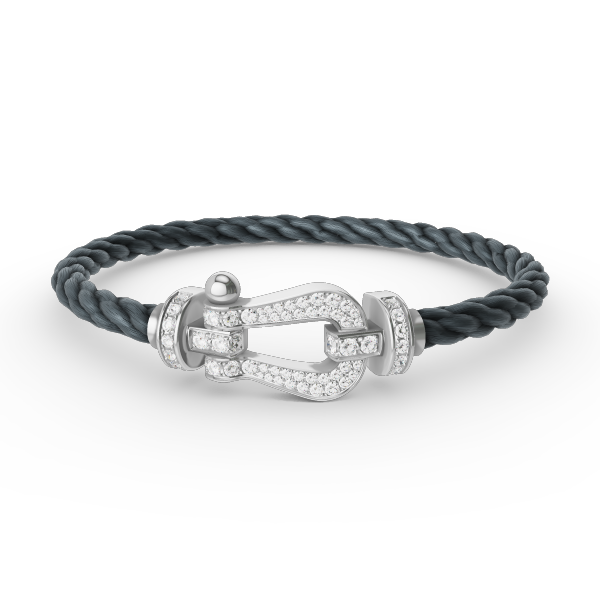 [：Polaidi Jewelry]FORCE LARGE HORSESHOE FULL DIAMOND BRACELET SILVER