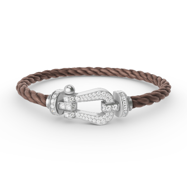 [Polaidi Jewelry]FORCE LARGE HORSESHOE FULL DIAMOND BRACELET SILVER