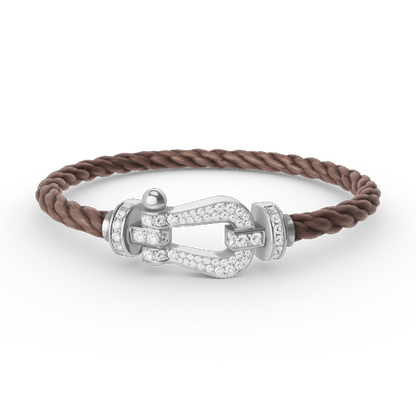 [：Polaidi Jewelry]FORCE LARGE HORSESHOE FULL DIAMOND BRACELET SILVER