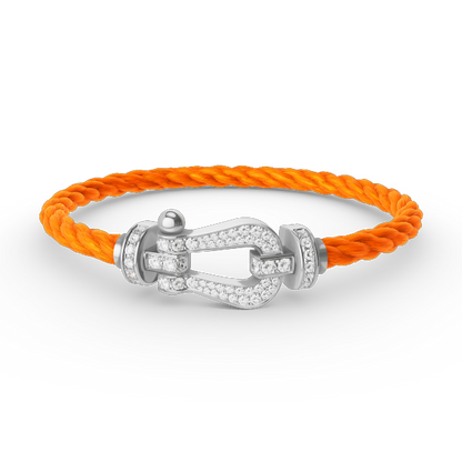 [：Polaidi Jewelry]FORCE LARGE HORSESHOE FULL DIAMOND BRACELET SILVER