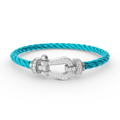 [：Polaidi Jewelry]FORCE LARGE HORSESHOE FULL DIAMOND BRACELET SILVER