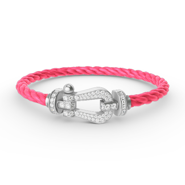 [Polaidi Jewelry]FORCE LARGE HORSESHOE FULL DIAMOND BRACELET SILVER