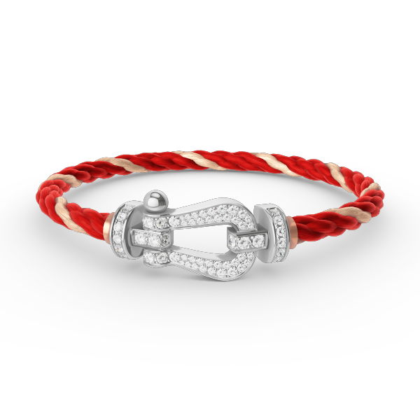 [Polaidi Jewelry]FORCE LARGE HORSESHOE FULL DIAMOND BRACELET SILVER