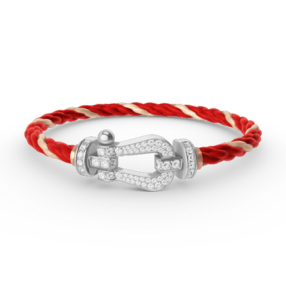 [Polaidi Jewelry]FORCE LARGE HORSESHOE FULL DIAMOND BRACELET SILVER