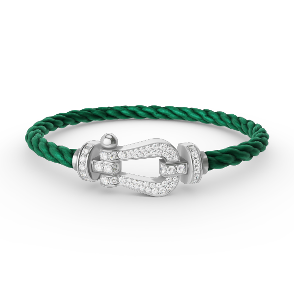 [Polaidi Jewelry]FORCE LARGE HORSESHOE FULL DIAMOND BRACELET SILVER