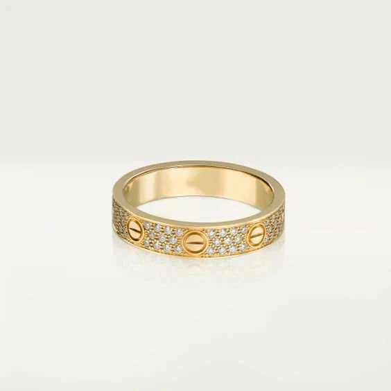 [：Polaidi Jewelry]LOVE RING 3.6MM DIAMOND PAVED