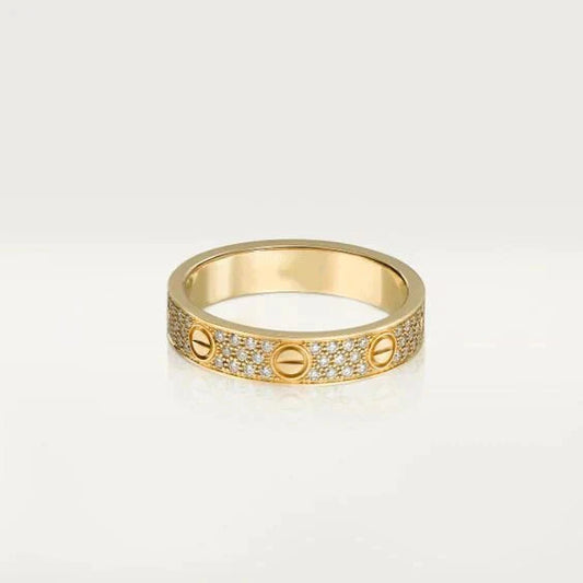 [：Polaidi Jewelry]LOVE RING 3.6MM DIAMOND PAVED
