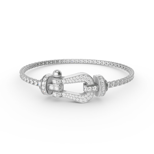 [Polaidi Jewelry]FORCE  LARGE HORSESHOE FULL DIAMOND TENNIS BRACELET