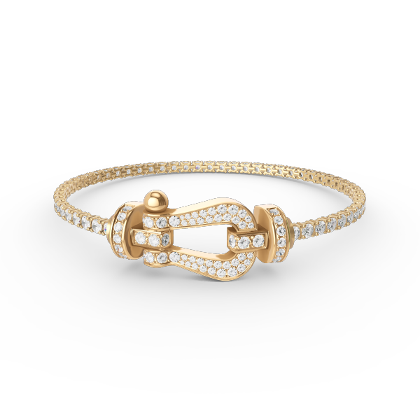 [Polaidi Jewelry]FORCE  LARGE HORSESHOE FULL DIAMOND TENNIS BRACELET