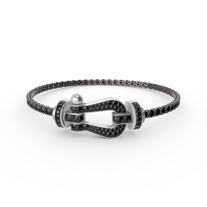 [Polaidi Jewelry]FORCE  LARGE HORSESHOE FULL DIAMOND TENNIS BRACELET